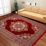 Sparrow World Premium Cotton Living Room Carpet,Area Rug,Durries Ii (5X7 Feet,Red)