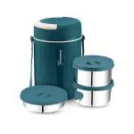 Trueware GRUB 2 Insulated Hot and Cold Lunch Box With 2 SS Container 300 ML Each & 1 SS Container 200ML
