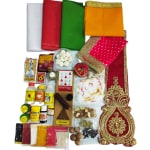 HRIDAY FOODS SERVING DIL SE.poojnam Premium Ganpati Puja Samagri kit Complete Set of 35 Items Covering All Items Required for Ganesh Pujan | Ganpati Decoration and Pooja Essentials