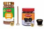 SHYAM CHARAN Premium Incense Dhoop Sticks Mogra Fragrance with Sambrani cups Natural Dhoop Batti, Set of 2