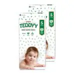 TEDDYY Baby Easy Small Diaper Pants 112 Count (Pack of 2), 4-8 kgs, 12 hrs Leak Protection, Anti - Bacterial