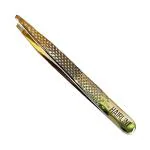 Hair Line Slant Tweezer For Blackheads n Ingrown Hair, Stainless Steel For Hair Remove Splinters Tiniest Removal Shape Eyebrows Removal Plucker_Golden