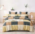 FLUFFANDFUR Super King Size Bedsheet Floral Print 108 x 108 inch Size with 2 Pillow Cover, 275 x 275 cm Super King Size, 9 ft by 9 ft with 2 Pillow Cover (Brown-Mix):