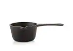 Petals Black Pre Seasoned Cast Iron Induction Sauce Pan 1 L