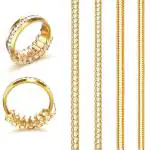 MOSTSHOP Ring Size Adjuster for Loose Rings - 4 Sizes Ring Sizer Ring Tightener Resizer Fit Spiral Silicone Tightener Set Color-Gold & Silver