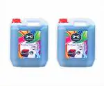 MIZZIWASH Washing machine liquid detergent top load and front load (MIX FLOWER, 10 L-blue) Multi-Fragrance Liquid Detergent (2 x 4500 g)