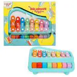Shooting Star 2 in 1 Melodious Xylophone Piano Toy for Kids, Preschool Educational Musical Learning Piano Instruments Toy for Kids, 18Months+, Multicolour