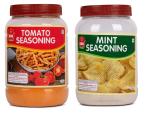 KOR Combo Of Tomato Seasoning (400g ) + Mint Seasoning 400g Pack of 2 for Exotic Seasoning Perfect for Snacks, Appetizers, Savouries, Pop-Corn, Making Cheese Sauce for Nachos, Sprinkling on French Fries.