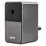 Deli Rotary Pencil Sharpener, Auto Feed Table Sharpener for Graphite & Color Pencil, Portable Gripped Sharpener Tip is Adjustable into 5 Different Angles Rotary Pencil Sharpener (E71160) (Black)