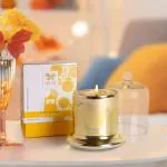 Iris Celeste Bell Jar Candle Fragrance Choco Orange,285g 10oz Gold Collection