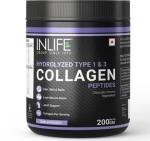 Inlife Hydrolyzed Collagen Peptides Powder Skin Supplement Men Women-200g (Unflavoured) (200 g)