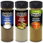 Panjon Swad Chai Masala, Chat Masala & Garam Masala Seasoning (3 x100 bottle 300g )
