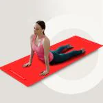 PowerMax Fitness 6mm Thick Premium Exercise Red Color Yoga Mat, Ultra-Dense Cushioning for Support
