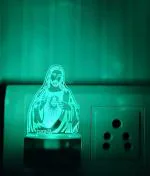 DIONA Multicolor Jesus Christ Christian Lord 3D Illusion Divine Grace LED Night Lamp 10 cm