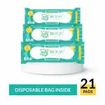 BOON HYGIENE ECO-CONSCIOUS PREMIUM MENSTRUAL PADS || SUPER SOFT || WIDER EDGES || HEAVY FLOW COVERAGE || FREE INDIVIDUAL DISPOSABLE BAGS INSIDE EVERY PACK || EXTRA-LONG XL 280mm || (Pack of 3) 21 Pads