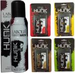 Labolia Hunk Swag Body Spray, Hunk Fuel Body Spray, Hunk Stud Body Spray, Dew Body Spray, Hunk Fame Body Spray, 120 Ml (Pack Of 5)