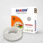 Ramson 0.5 Sqmm Single Core PVC Insulated Multistrand Copper Cable for Domestic & Industrial Connections Electric Wire 90 Meter (White)