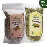 Farmbean Seeds Combo 500 g (Pack of 2 Each 250Gms ) | Sunflower Seeds | Pumpkin Seeds