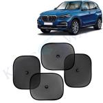Kingsway Car Curtain Sticky Sun Shade Universal Use for BMW X5, 2015 Onwards Model, Color : Black, Mesh, Pack of 4 Piece Car Sun Shades Blinds Cover