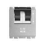 Kolors 25A DOUBLE POLE MCB 2 Module (Graphite Grey) [Kosmik] [Pack of 2 pcs] [This MCB switch is compatible only with Kosmik & Kraft Cover plates (Switch Plates)]