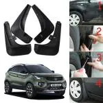 Oshotto Mud Flap (O.E.M Type) Compatible with Tata Nexon 2020 (T-II) (Set of 4), Black