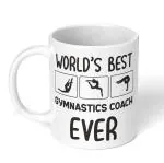 Akipi Worlds Best Gymnastics Coach Ever Ceramic Coffee Mug 11oz