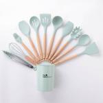 The Better Home Light Green Silicone Spatula Set (Pack Of 12)