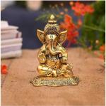 Fashion Bizz Gold Aluminium Ganesh Bhagwan Statue