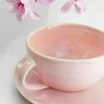 NABI Ceramic Handmade Coffee mug with saucer Pink