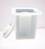 Gold Leaf Silicone Fondant & Gum paste Mould Silicone Resin Flexible Square Glass Mould (Pack of 1)