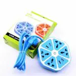 BOPUD Hexagon Socket with USB Charger, 4-Outlet with 4-USB Power Socket Extension Board with Cord, Mobile Charging USB Power Hub 4 Socket Surge Protector 4 Socket Extension Boards 4 Socket Extension Boards.