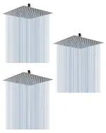 ENNIUS Elegance Series: 8-Inch Slim Shower - Stainless Steel Bathroom Rain Shower Heads with Adjustable Features (Pack of 3) for a Luxurious Bathing Experience