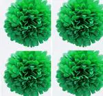 Hippity Hop Paper Green Paper Puff Ball (Pack Of 6)