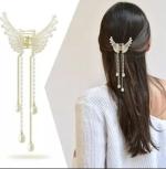 R4A CREATIONS Korean style Tassel Butterfly Hair Claw Clip Metal Clutcher Claw Clamps Wedding Hair Accessories For Girls