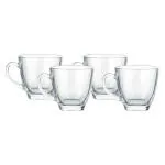 LIVE TREND Glass Classic Tea Cup and Mug Coffee Mug 180ml - Set of 6