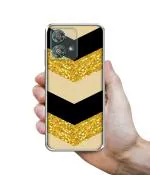 Casotec Black & Gold Design Printed Silicon Soft TPU Back Case Cover for Motorola Moto Edge 40 Neo 5G