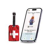 tag8 Swiss Flag Tag Smart Bag tag |Trendy Luggage tag ID Identification National Flag Theme Fashionable Digital name tag | Airline compliant, SITA World Tracer Code Enabled | Travel Gift idea, Collectible
