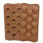 MOLDBERRY Chocolate Mould 3D Heart Shape Silicone Chocolate Mold Candle Molds Cake Decoration Candy Jelly Cute Heart Mousse Mold Ice Tray Flexible Reusable Making Homemade.
