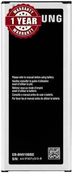 Mobcrown Original EB-BN910BBE Battery for Samsung Galaxy Note 4 (3220mAh) (1 Year Warranty).