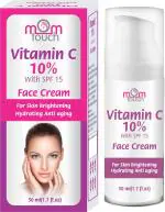 Mom Touch Vitamin C Cream For Skin Brightening Hydrating Anti Aging | Illuminates Skin | Reduce Inflammation | Moisturizes Skin Cream Face Cream For Women | Face Cream For Men -50ML