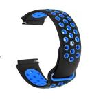 JOBINKA (Nike 20mm Button Strap Black(Dot Blue) Silicone 20mm Watch Strap Suitable For Samsung Galaxy Active 2, Amazfit Bip/Amazfit Bip Lite/Amazfit Gts/Amazfit Gtr 42mm/Galaxy 42mm/Samsung Gear S2 Classic /Galaxy Active Suitable For All 20mm Watches