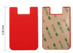 Tech Gear Pouch for Phone Wallet Silicone Adhesive Card Holder Dark Blue Mobile Holder (Red, Waterproof, Silicon, Pack of: 1)