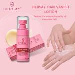 HERSAY Hair Vanish Lotion For Women 50 ml Made With Aloe Vera & Papaya Extracts For All Skin Types Reduces Hair Growth Ultimate Solution of unwanted hair | Underarms| Legs| Hand For Hair-Free Skin