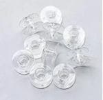 ZENITH 15 Plastic Transparent Bobbins for Any Automatic Sewing Machines (Singer/Usha/Brother) Bobbin Case (Pack of 15)