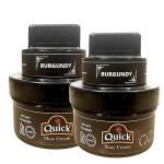 QUICK Nubuck & Suede Shoe Polish Cream Color - Burgundy (2 x Pack 50 Grams) Carnauba Wax Shoe Polish Cream with Silicon Oil and Leather Conditioner (Pack of 2)