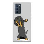 MobiEra Oppo Reno 6 Pro Puppy Dab Design Plastic Hard Case Cover
