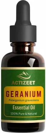 ACTIZEET Geranium Essential Oil Promotes Clear Skin, Healthy Hair (15 ml)