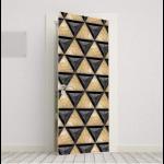 BP Design Solution 76.2 cm triangle box Black Cream Door Sticker Wallpaper Self Adhesive Sticker (Pack of 1)76.2 cm triangle box Black Cream Door Sticker Wallpaper Self Adhesive Sticker (Pack of 1)