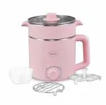 Pigeon by Stovekraft Swift Plus Multi-Cook Kettle 1.5L, with Stainless Steel Steamer, Egg Rack - Pink
