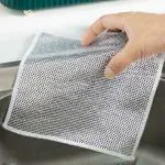 DG PRIME COLLECTION Scrubbing pad Wire dish cloth Kitchen scrubber Cleaning pad Dishwashing cloth Scouring pad Stainless steel scrubber Heavy-duty scrubbing Non-scratch pad Multipurpose cleaner (PAK OF 5)
